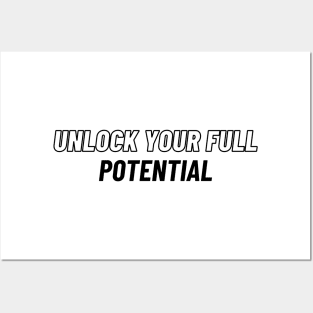 "Unlock your full potential" Text Posters and Art